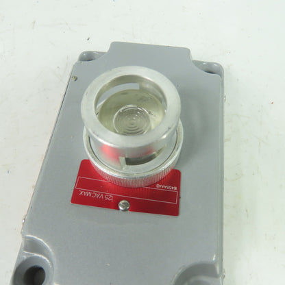 Crouse-Hinds XCS-0B24-CL Hazardous Location Clear Pilot Light Cover 125VAC Max