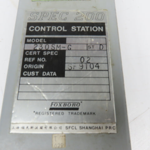 Foxboro 230SM-G Spec 200 Control Station 0-4000 Scale