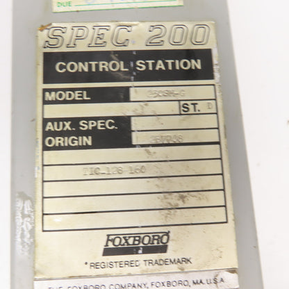 Foxboro 230SM-G Spec 200 Control Station 0-100 Scale