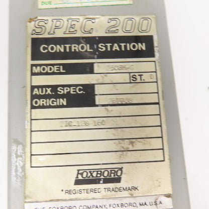 Foxboro 230SM-G Spec 200 Control Station 0-100 Scale