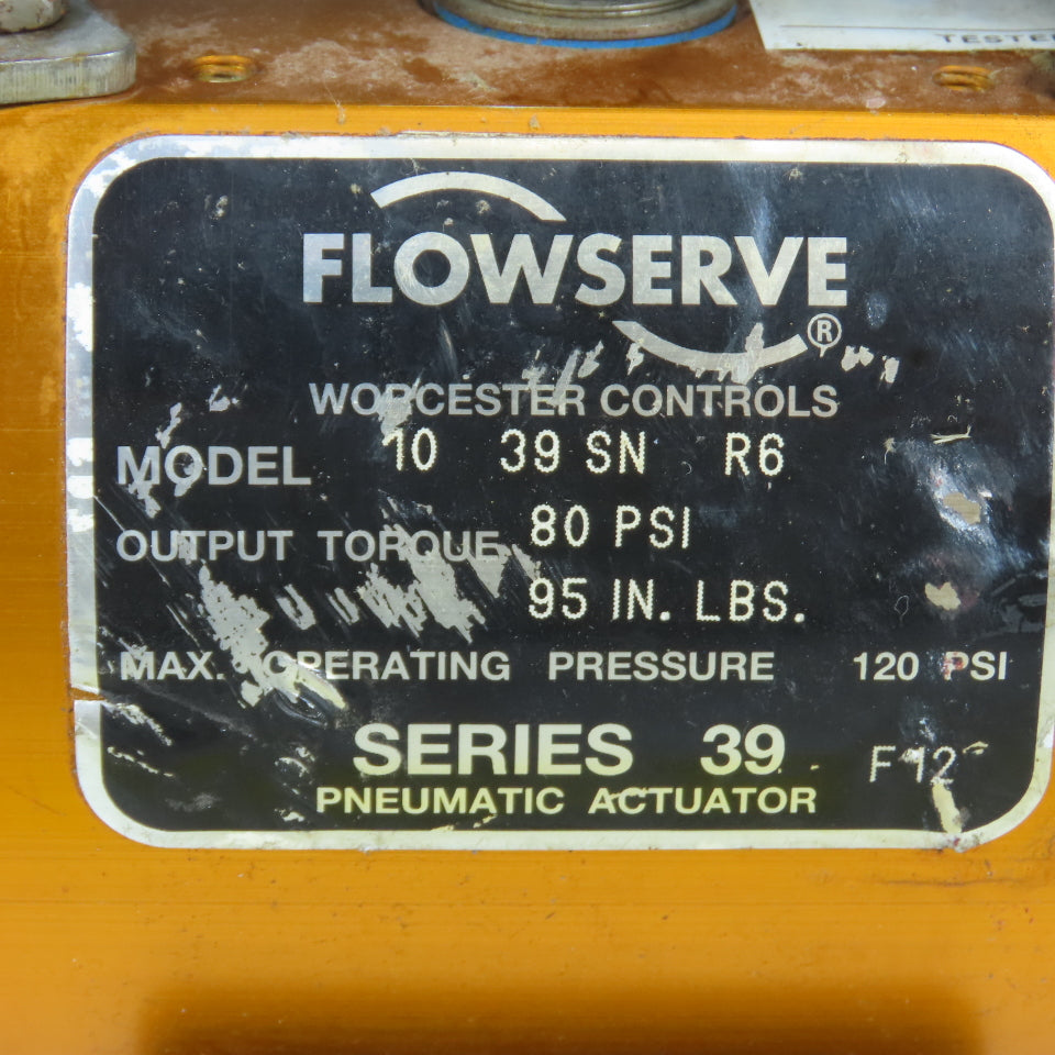 Flowserve 1039SNR6 Pneumatic Valve Actuator 95 In Lb Torque 120PSI W/ Indicator