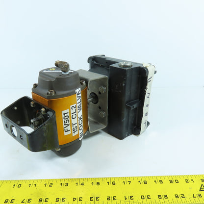 Flowserve 1039SNR6 Pneumatic Valve Actuator 95 In Lb Torque 120PSI W/ Indicator