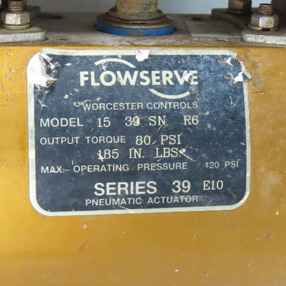 Flowserve 1539SNR6 Pneumatic Valve Actuator 185 In Lb Torque 120PSI W/ Indicator