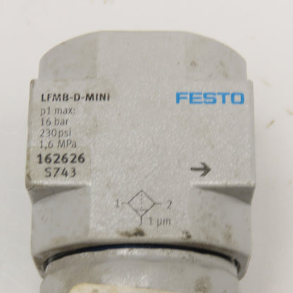 Festo LFMB-D-MINI Compressed Air Mist Separator Manual Drain 230PSI