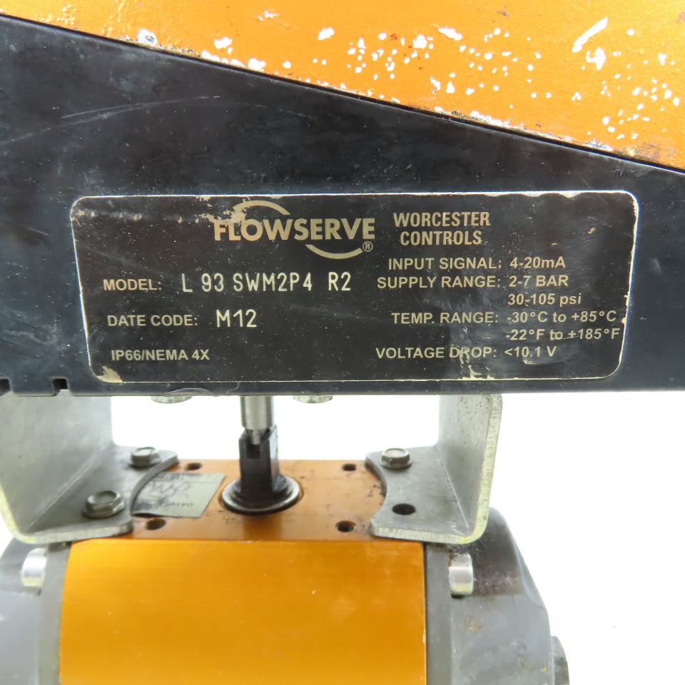 Flowserve 10H39SNR6 Pneumatic Valve Actuator Worcester Pulsair III L 93SWM2P4R2
