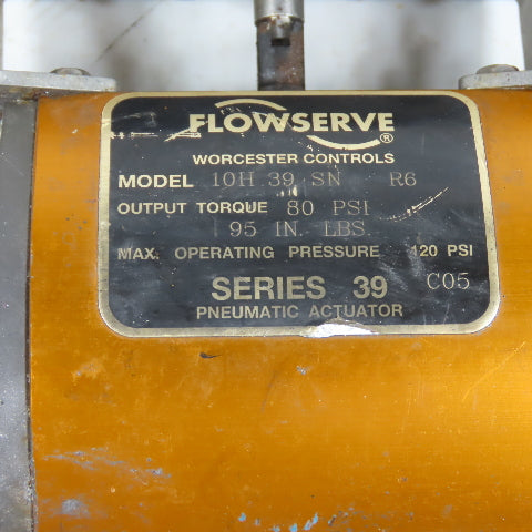 Flowserve 10H39SNR6 Pneumatic Valve Actuator Worcester Pulsair III L 93SWM2P4R2