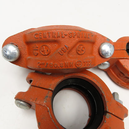 Central-Sprink 2" Sprinkler Pipe Clamp With Gaskets Lot Of 3