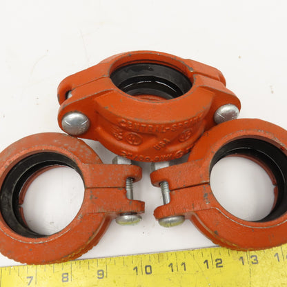Central-Sprink 2" Sprinkler Pipe Clamp With Gaskets Lot Of 3