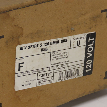 Lithonia Lighting AVF 32TRT 5 120DMHL QDS Rough-In Housing 120V