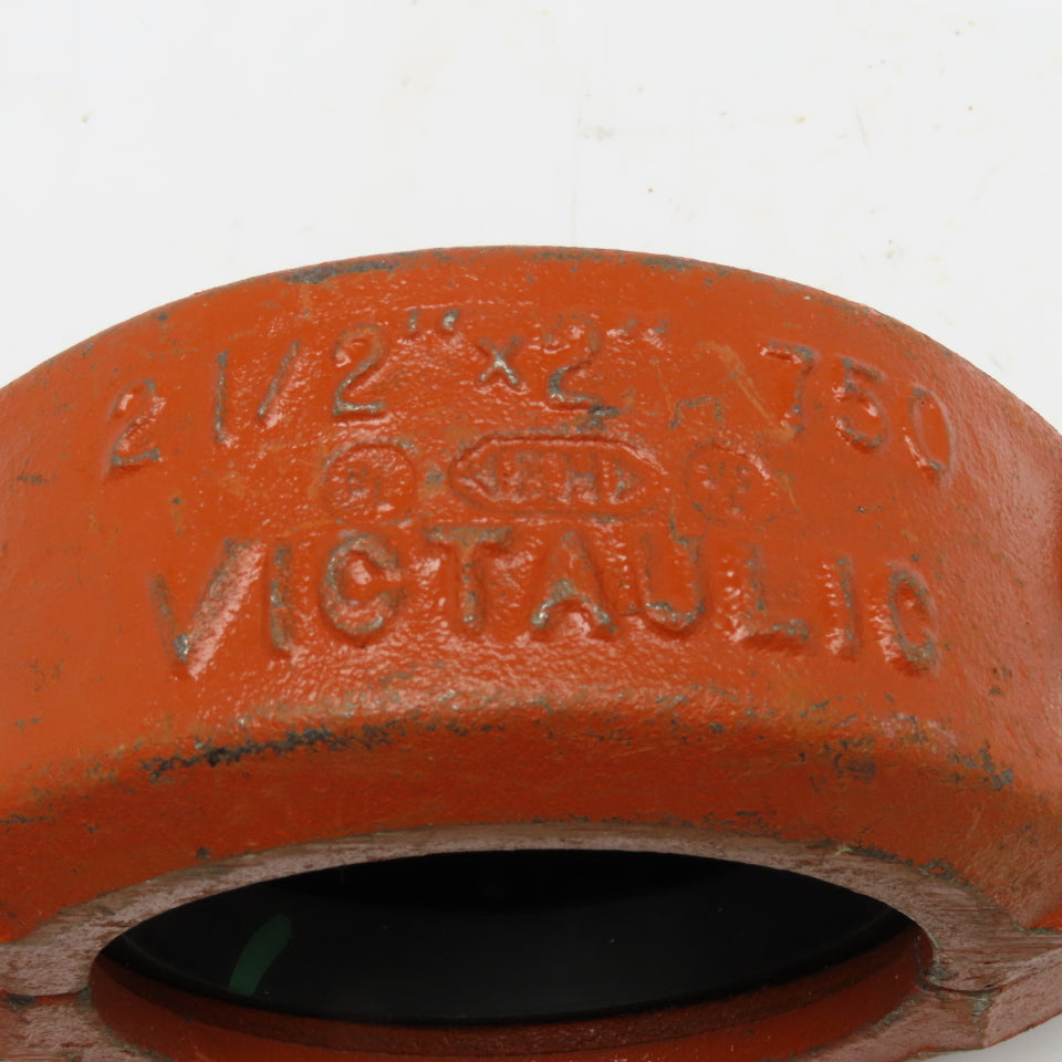 Victaulic 750 2-1/2" x 2" Grooved Sprinkler Pipe Adaptor Clamp Green Gasket