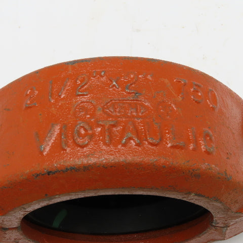 Victaulic 750 2-1/2" x 2" Grooved Sprinkler Pipe Adaptor Clamp Green Gasket