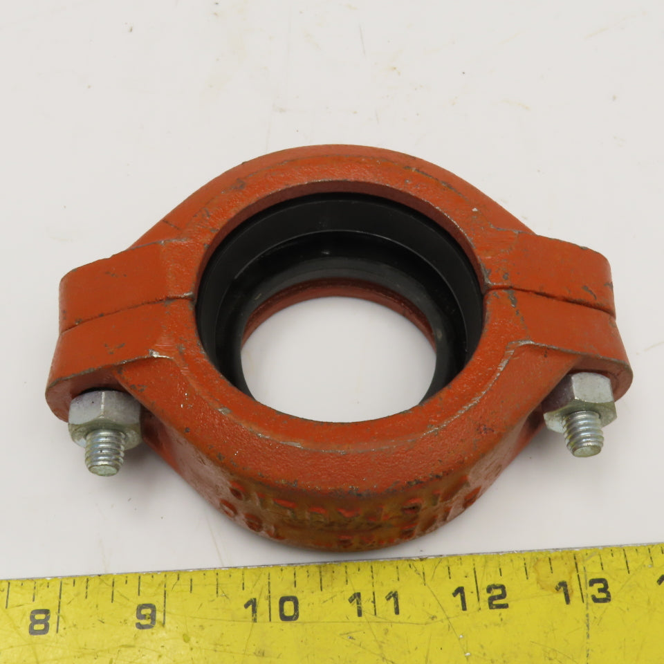 Victaulic 750 2-1/2" x 2" Grooved Sprinkler Pipe Adaptor Clamp Green Gasket