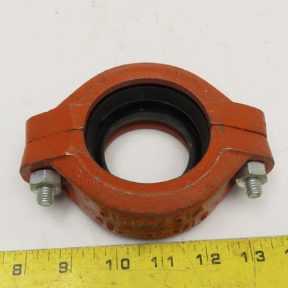 Victaulic 750 2-1/2" x 2" Grooved Sprinkler Pipe Adaptor Clamp Green Gasket