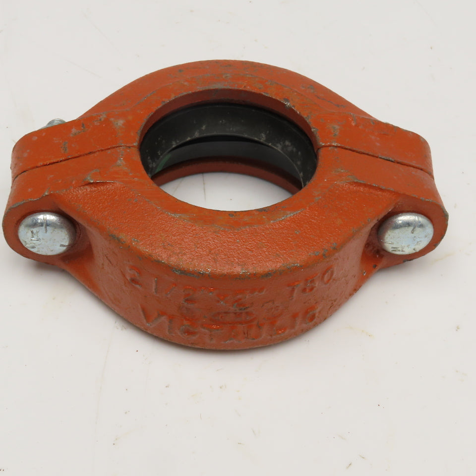 Victaulic 750 2-1/2" x 2" Grooved Sprinkler Pipe Adaptor Clamp Green Gasket