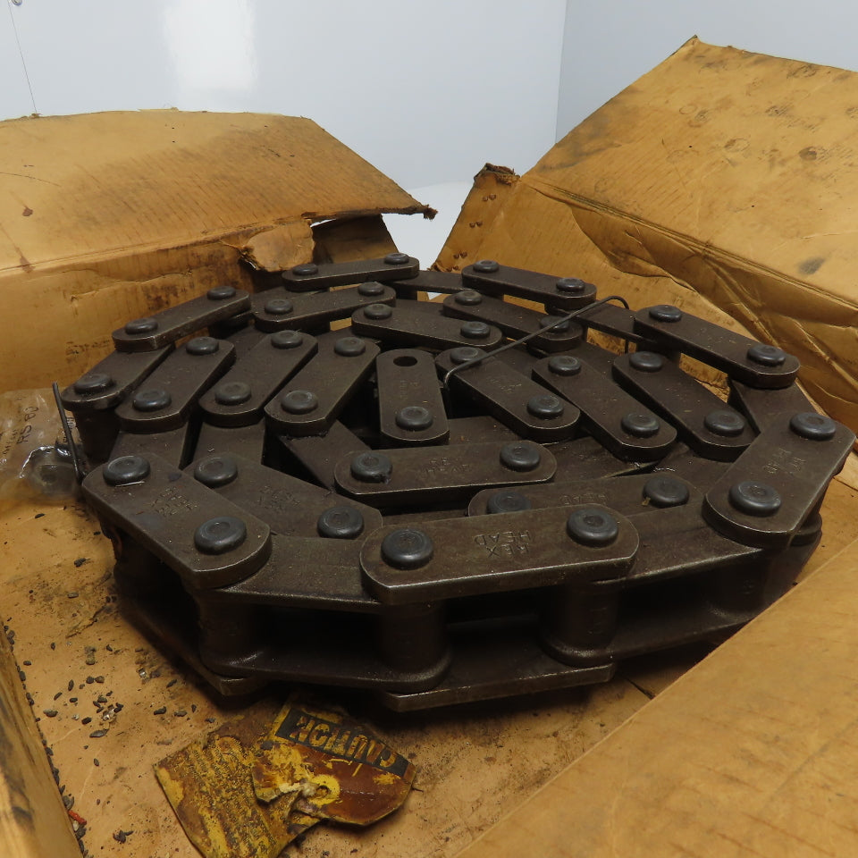 Rex Head 410949 Single Strand Cottered Roller Link Chain 10' Length 3" Pitch