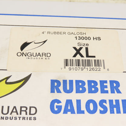 Onguard 13000 HS 4" Black Rubber Galoshes Size XL Protective Overboots USA