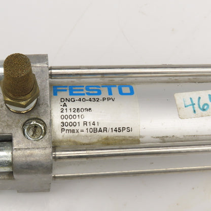 Festo DNG-40-432-PPV-A 40mm Bore 432mm Stroke Double Acting Air Cylinder