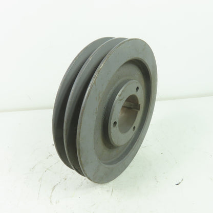 6-5/8" OD x 1-3/8" Wide 2 Groove V-Belt Pulley 1-15/16" Bore