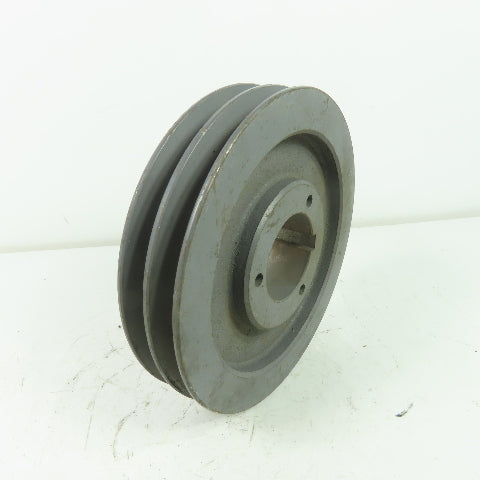 6-5/8" OD x 1-3/8" Wide 2 Groove V-Belt Pulley 1-15/16" Bore