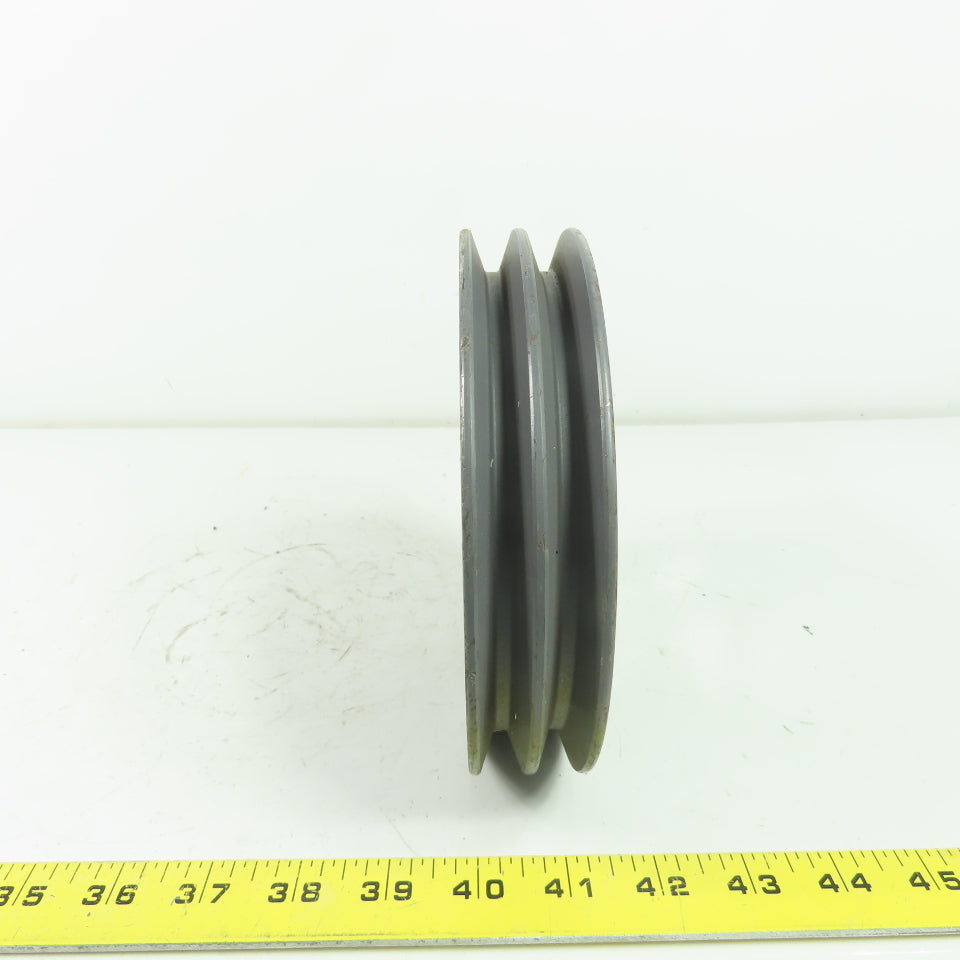 6-5/8" OD x 1-3/8" Wide 2 Groove V-Belt Pulley 1-15/16" Bore