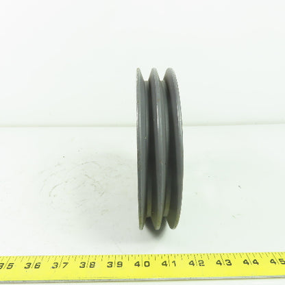 6-5/8" OD x 1-3/8" Wide 2 Groove V-Belt Pulley 1-15/16" Bore