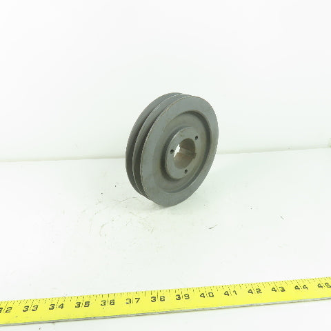 6-5/8" OD x 1-3/8" Wide 2 Groove V-Belt Pulley 1-15/16" Bore