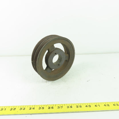 Browning 2BK67H 6.45" OD x 1-3/4" Wide 2 Groove V-Belt Pulley 1-9/16" Bore