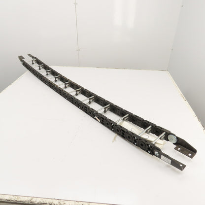 GRP Gleason PT25G PowerTrak 63" OAL Cable Carrier Energy Drag Chain 5-1/4" Wide