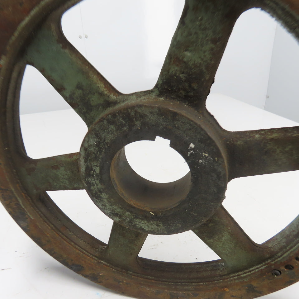 Browning 14" OD x 1-1/2" Wide 3 Groove V-Belt Pulley 2-3/4" Bore