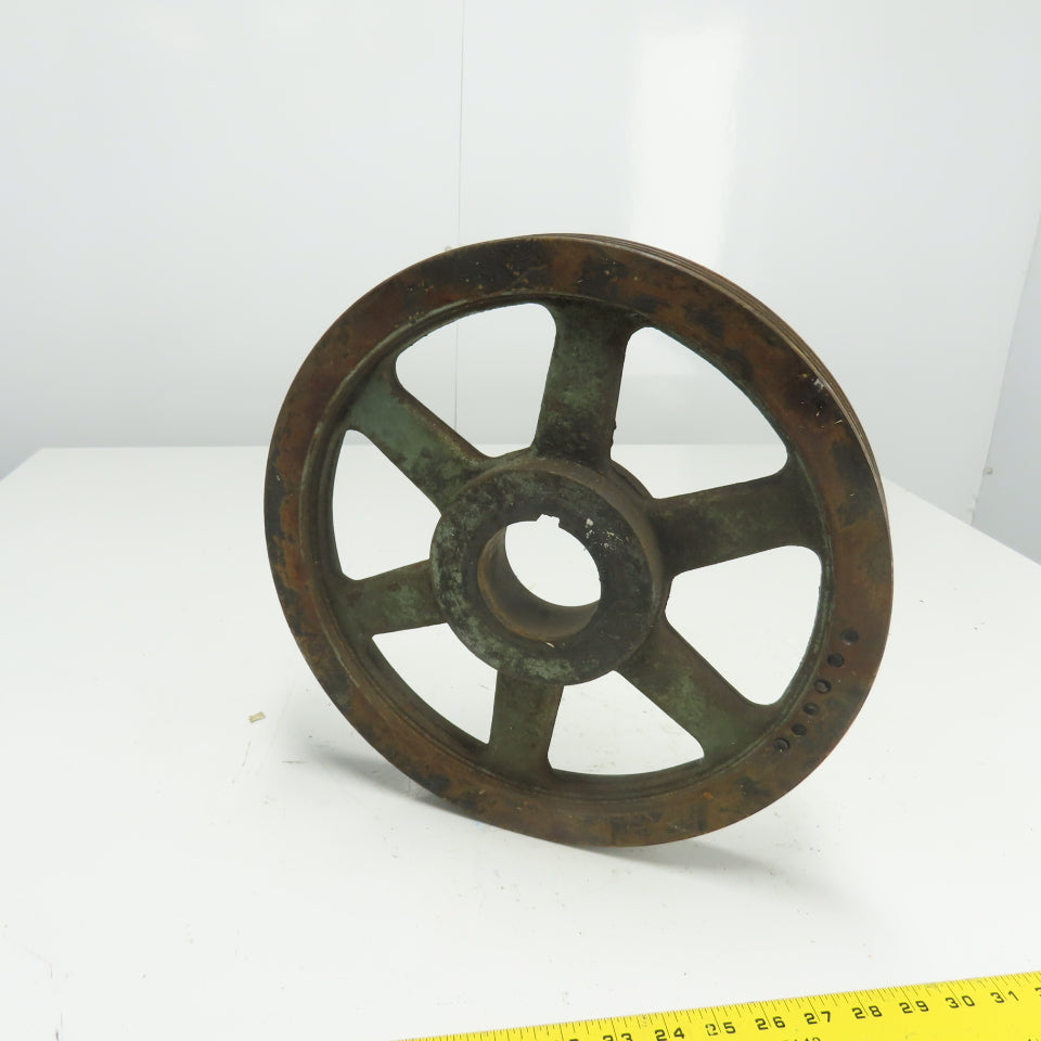 Browning 14" OD x 1-1/2" Wide 3 Groove V-Belt Pulley 2-3/4" Bore