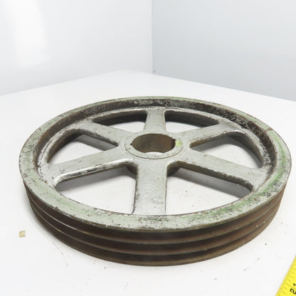 18-3/4" OD x 2-1/2" Wide 3 Groove V-Belt Pulley Tapered Bore