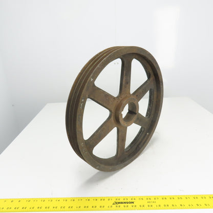 18-3/4" OD x 2-1/2" Wide 3 Groove V-Belt Pulley Tapered Bore