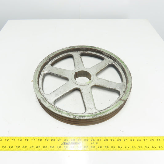 18-3/4" OD x 2-1/2" Wide 3 Groove V-Belt Pulley Tapered Bore