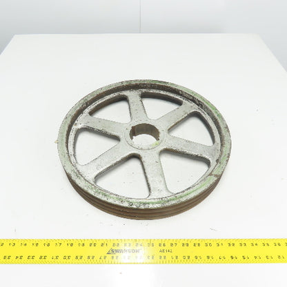 18-3/4" OD x 2-1/2" Wide 3 Groove V-Belt Pulley Tapered Bore