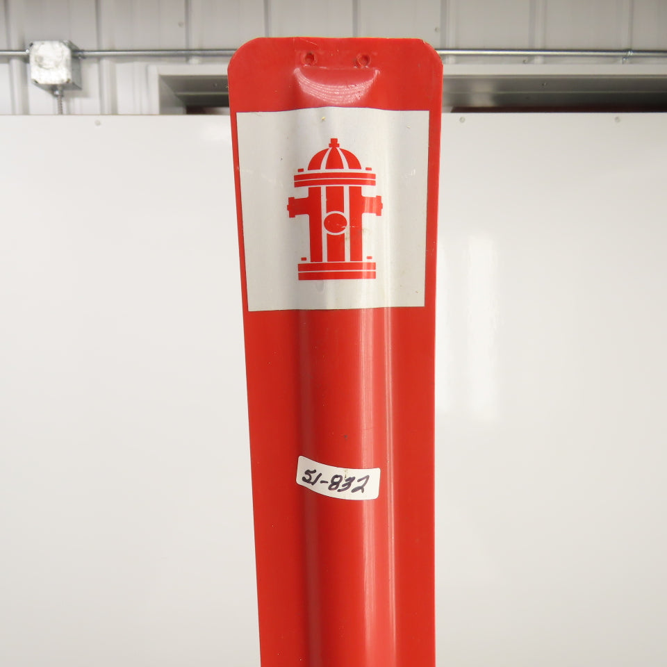 Flexstake FH 800 Series 48" Flexible Red American Fire Hydrant Marker W/ Anchor