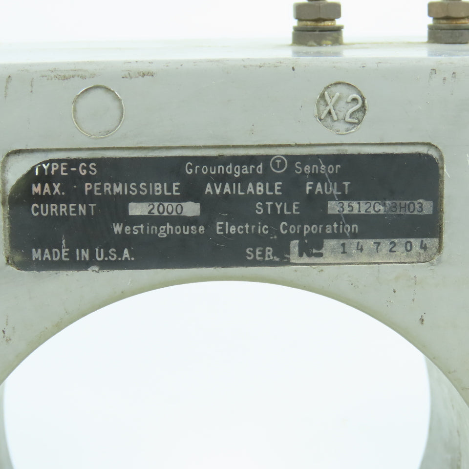 Westinghouse 3512C13H03 Groundgard Sensor Current Transformer 2000A