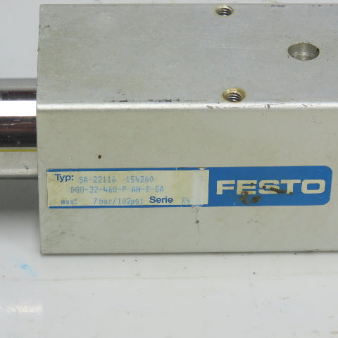 Festo DG0-32-460-P-AH-B-SA Pneumatic Linear Actuator 32mm Bore 450mm Stroke