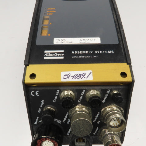 Atlas Copco TC 52S 4240 0442 81 Power Macs Tightening Controller W/ Interbus