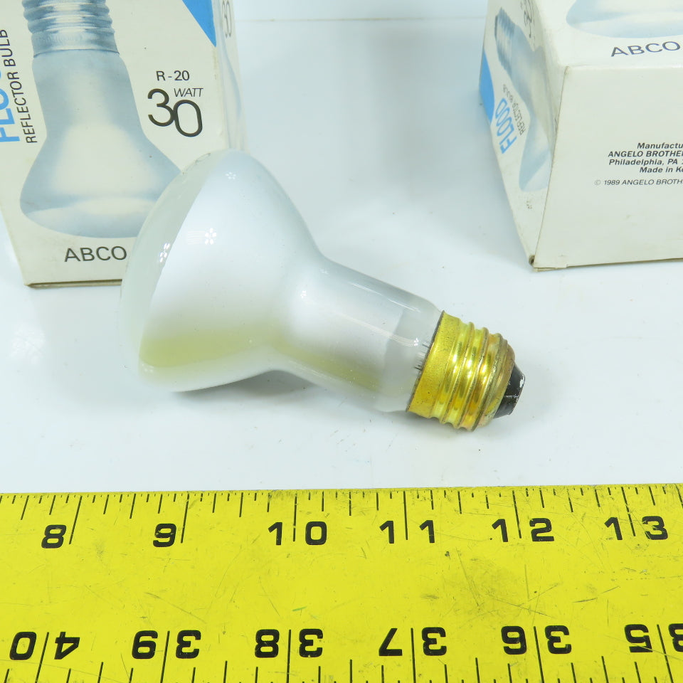 Abco 130 04230 R-20 Flood Reflector Bulb 30W 130V 2000 Hours Lot Of 2
