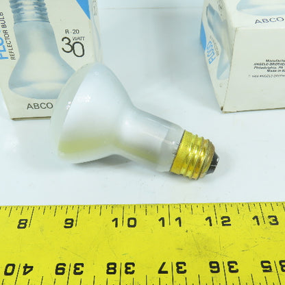 Abco 130 04230 R-20 Flood Reflector Bulb 30W 130V 2000 Hours Lot Of 2