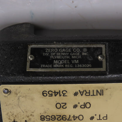 Zero Gage Co. Model VM W/ Federal Maxum Plus Bore Gauge