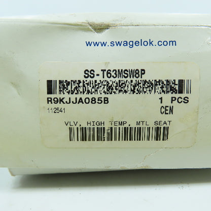 Swagelok SS-T63MSW8P Stainless 60 Series Thermal Service Butt Weld Ball Valve