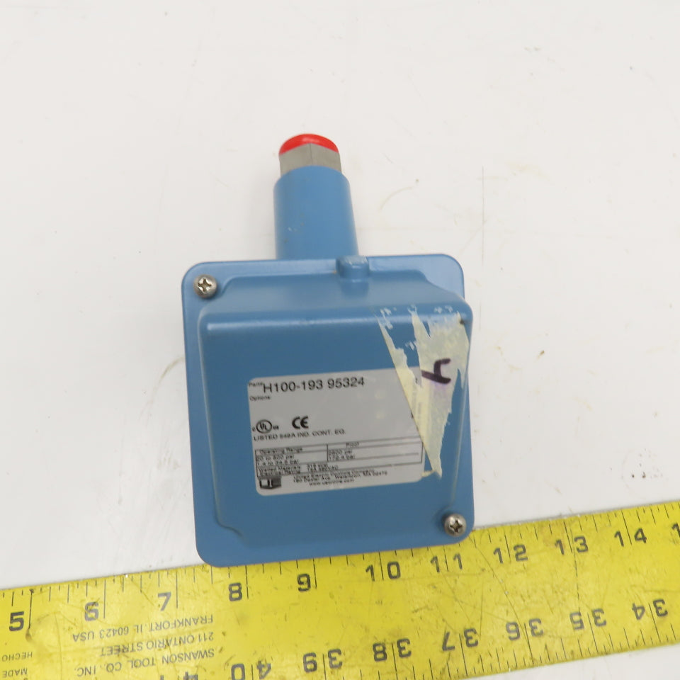 United Electric H100-193 95324 20-500PSI 480V Pressure Switch 2500PSI Proof