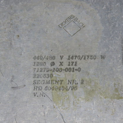 Dickersbach Gmbh & Co. 71279-108-001-0 Heating Band 440/480V 1470/1750W