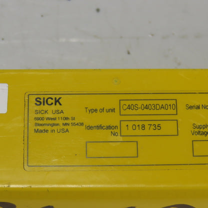 Sick C40S-0403DA010 Light Curtain 24VDC 0-19m Range