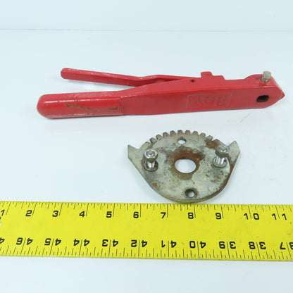 Bray 11-3/4" OAL Manual Butterfly Valve Handle W/02-0200-70010-529 Notched Plate