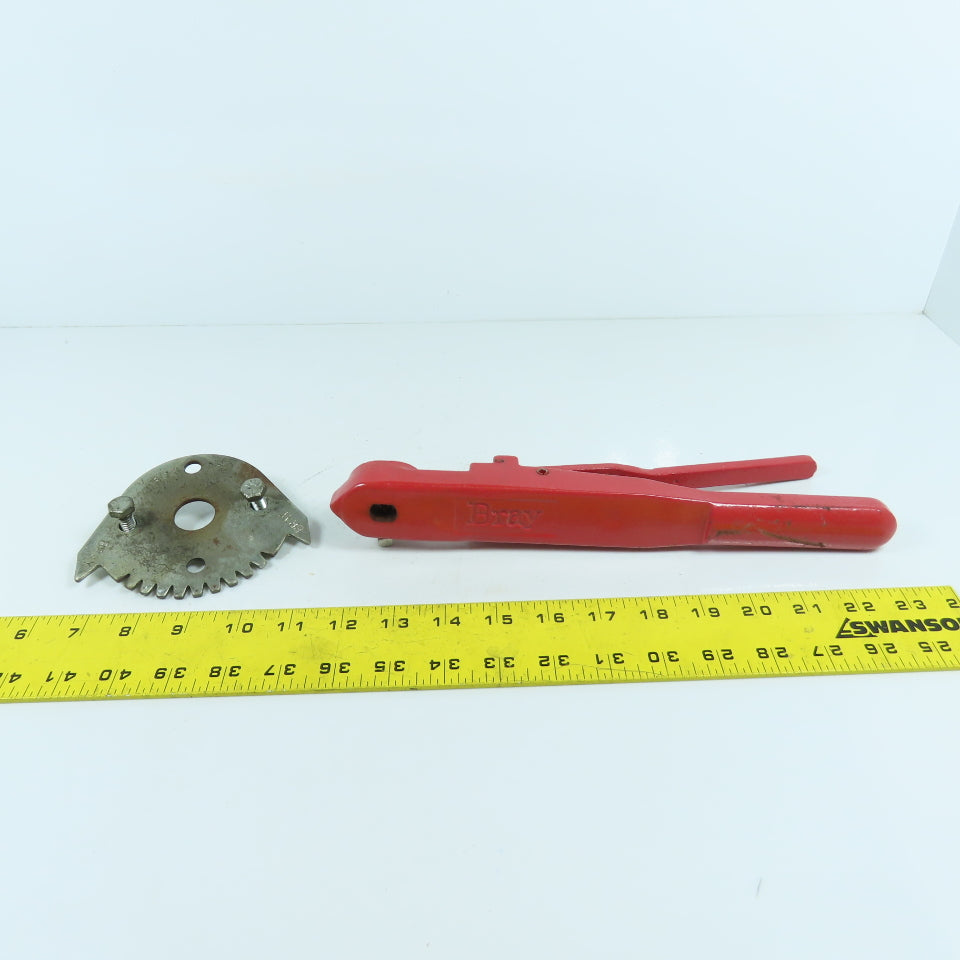 Bray 11-3/4" OAL Manual Butterfly Valve Handle W/02-0200-70010-529 Notched Plate