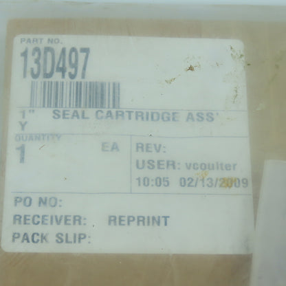 13D497 1" Seal Cartridge Assembly W/ Xomox SA35392 NEW