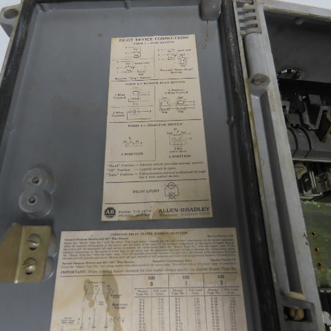Allen Bradley 712-ASCD24 Ser B 5HP Combination Motor Starter Fusible Disconnect
