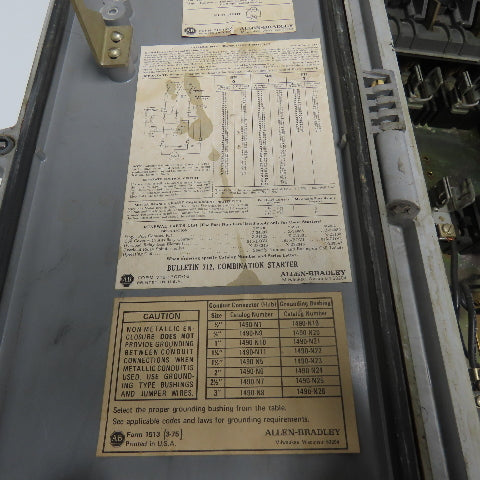Allen Bradley 712-ASCD24 Ser B 5HP Combination Motor Starter Fusible Disconnect
